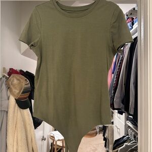 nuuds Olive Bodysuit Top
